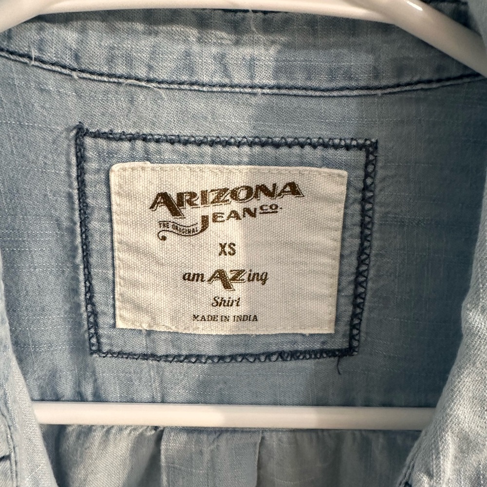 Arizona Jean Company Faded Blue Casual Shirt - Picture 2 of 5